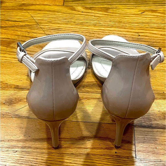 EUC Jones New York Paten Leather Blush Pink Strap 3 inch Heels size 10 - Picture 3 of 7